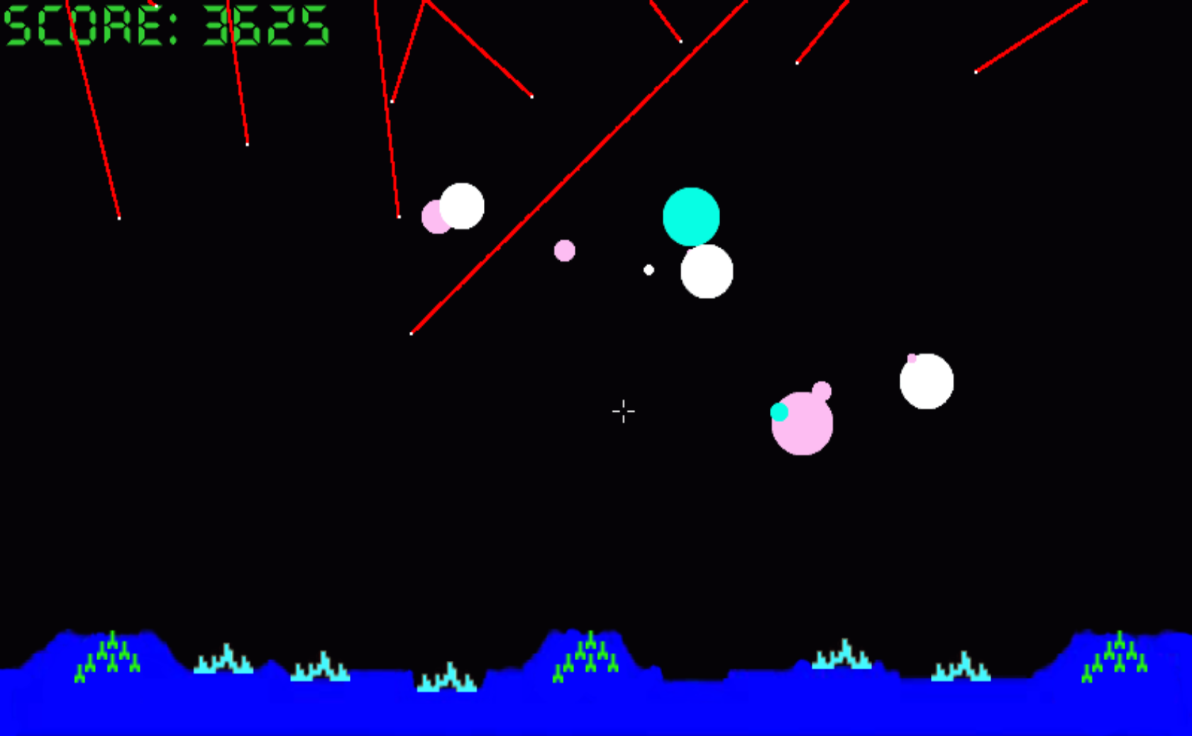 screenshot of missile command